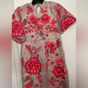 Sheer and border dress